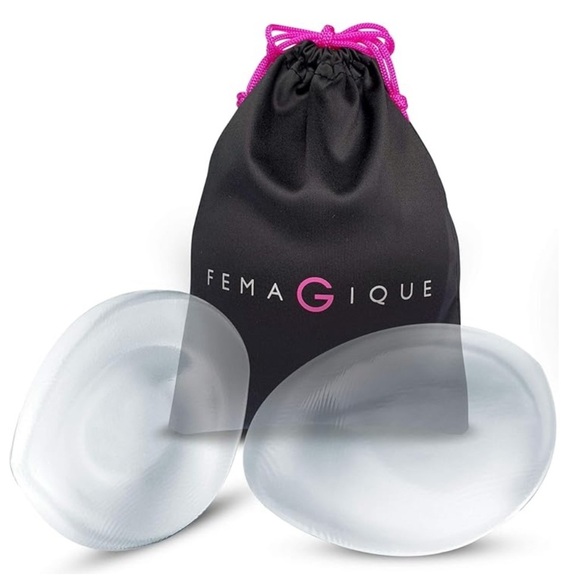 FemaGique Silicone Gel Bra Inserts Push Up Breast Cups Cleavage Enhancers Pads M - Picture 1 of 7